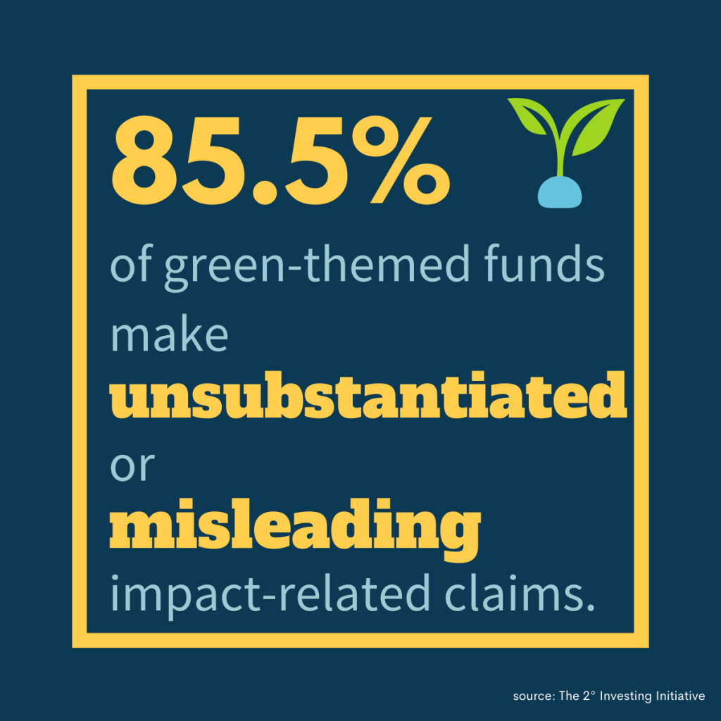 graphic on misleading green-themed funds